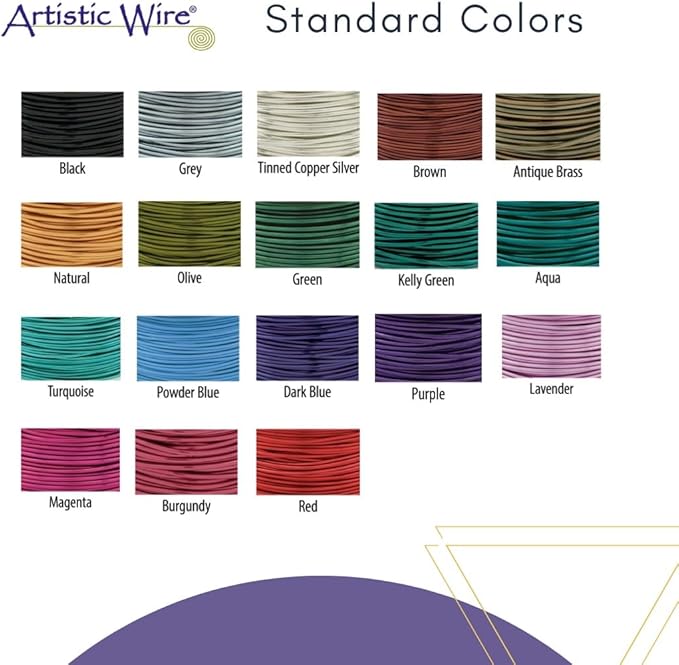 Artistic Wire, 18 Gauge Silver Plated Tarnish Resistant Colored Copper Craft Wire, Lemon, 20 ft