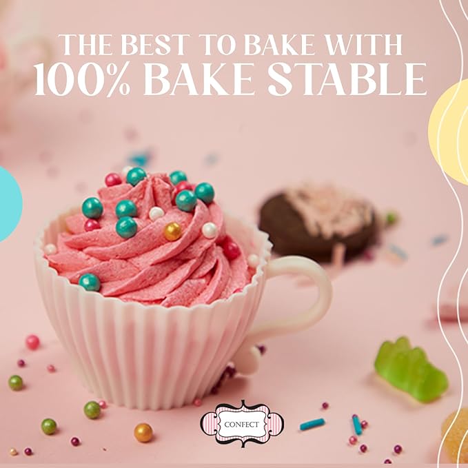 Confect Assorted Edible Sprinkles Pack of 5 – Red, Pink & Silver Dragees with Silver Sparkling Sugar | Costume Party Disco Ball Mix for Cake & Cupcake Decoration | Vegan, Gluten-Free, Nut-Free, Soy-Free, Dairy-Free, Palm Oil-Free - 5 Oz