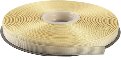ITIsparkle 3/8" Inch Grosgrain Ribbon 50 Yards-Roll Set for Gift Wrapping Scrap Books Party Favor Hair Braids Baby Shower Decoration Cake Decoration Floral Arrangement Craft Supplies, Ivory Ribbon