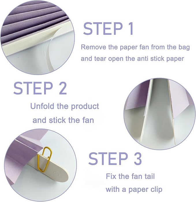 Purple Birthday Decorations,DIY Purple Paper Fans Hanging Decoration ,Party Decorations for Adults 12in,Little Mermaid Party Decor,Baby Shower Decorations 30 Color DIY Set (Light Purple)