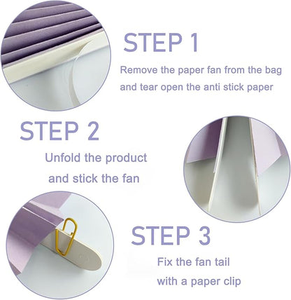 Purple Birthday Decorations,DIY Purple Paper Fans Hanging Decoration ,Party Decorations for Adults 12in,Little Mermaid Party Decor,Baby Shower Decorations 30 Color DIY Set (Light Purple)