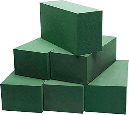 6 Pcs Floral Foam, Wet and Dry Floral Foam Blocks Flower Arrangement Kit for Fresh or Silk Artificial Flowers (Green, 6" L x 3" W x 2.5" H)