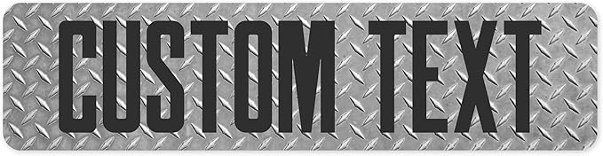 Custom Sign, Custom Street Sign, 11 Font Colors, 13 Font Styles, 4 Hole Options, 22 Sizes, 12x48 Inches, Rust Free DiBound, Fade Resistant, Made in USA by My Sign Center (Diamond Metal)