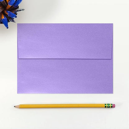LUXPaper A7 Invitation Envelopes | Peel & Press | 5 1/4" x 7 1/4" | Amethyst Metallic | 80lb. Text | 50 Qty