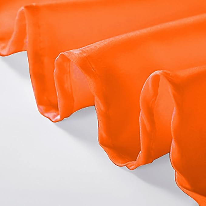 Rectangle Tablecloth 60x102 inch Washable Polyester Fabric Table Cloth for Wedding Party Dining Banquet Decoration（60x102, Orange）