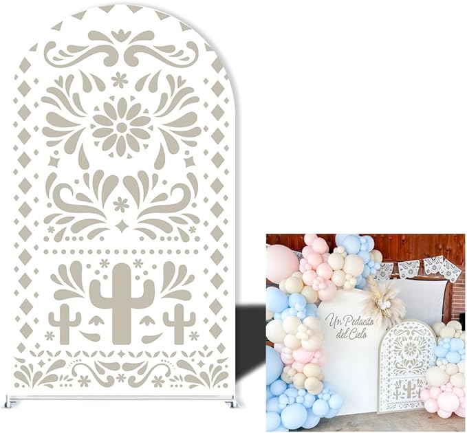 Mexico Theme Arch Stand Covers Fiesta Wedding Party Elastic Fabric Background Birthday Baptismx Baby Shower Decor Props (67x150cm(2.2x5ft),G-3742)