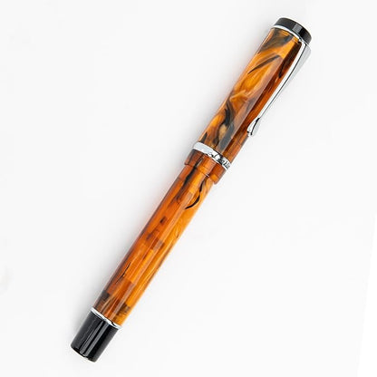 Conklin Duragraph Fountain Pen Amber - Stub Nib, Premium Writing Instrument for Calligraphy & Signatures