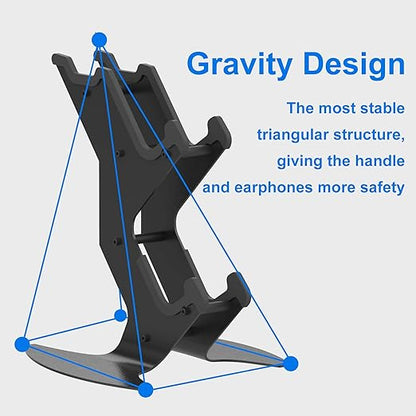 Controller Holder, Game Controller Rack Headset Stand for Xbox Series X S/Xbox one / PS5 / PS4 / NS/PC/Headset, Aluminum Metal Mount Universal Organizer for Video Game Accessories