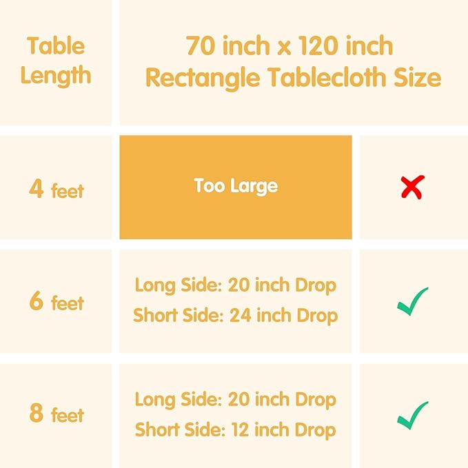 BRILLMAX 8 Pack Ivory Tablecloths 70 x 120 Inch for 6ft or 8ft Rectangle Tables - Rectangular Bulk Linen Polyester Fabric Washable Cloth Cover for Wedding Reception Banquet Birthday Party
