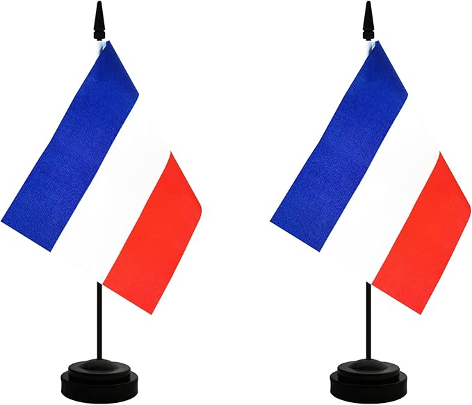 2 Pack Netherlands Desk Flag, Netherlandish Table Office Flag with Solid Pole and Stand Base, International Country Flag, Festival Celebration, Classroom Meeting Desktop Decoration (Netherlands)