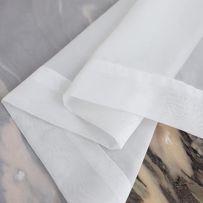 Window White Sheer Curtains 51x83 Inches Long 2 Panels Sheer White Curtains Basic Rod Pocket Panel for Bedroom Children Living Room Yard Kitchen (White, 51" W x 83" L | 2 pcs)