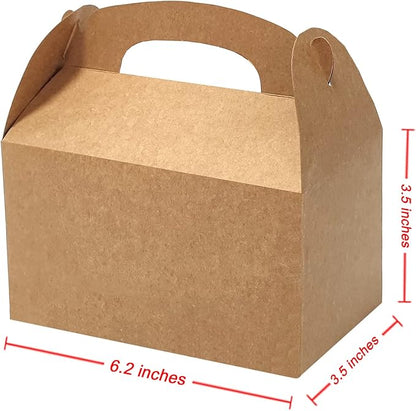 Bonfasvo Gift Boxes 30 Pack 6.2x3.5x3.5 inches Brown Fold Kraft Paper Boxes Bridesmaids Proposal Box Cupcake Boxes Easy Assemble Boxes with Lids for Wedding Birthday Party Christmas