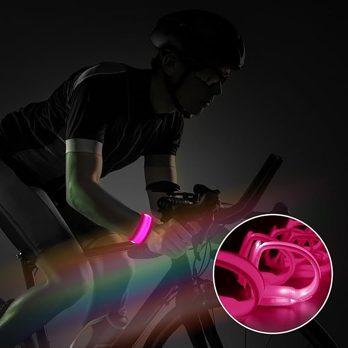 M.best 8pcs LED Light Up Bracelets Glow Flashing Wristbands Glow in The Dark Party Supplies for Wedding, Raves, Concert, Camping,Sporting Events, Party