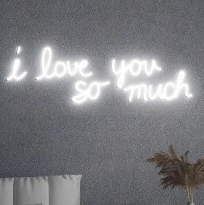I love you so much Neon Sign, Wedding Backdrop Led Sign, Wedding Reception Size:H5 xW20inches