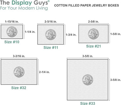 TheDisplayGuys - 25-Pack #53 Kraft Paper Cardboard Gift Boxes/Jewelry Cases w. Cotton Padding & Lid - Gold Foil - (5.4" x 3.9" x 1.0")