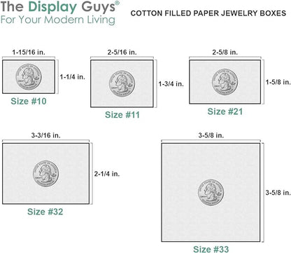 TheDisplayGuys - 25-Pack #53 Kraft Paper Cardboard Gift Boxes/Jewelry Cases w. Cotton Padding & Lid - Teal Green - (5.4" x 3.9" x 1.0")