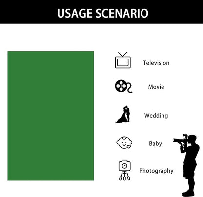 ISSUNTEX 5X7 ft Background Muslin Backdrop, Photo Studio, Collapsible High Density Screen for Video Photography and Television-Blue/Green