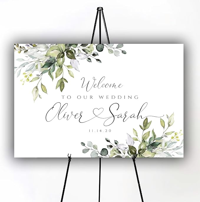 Personalized Wedding Welcome Sign, Welcome To Our Wedding Sign, Editable Modern Wedding Welcome Sign, Minimalist Wedding Welcome Sign, We're So Glad You're Here Welcome Poster,
