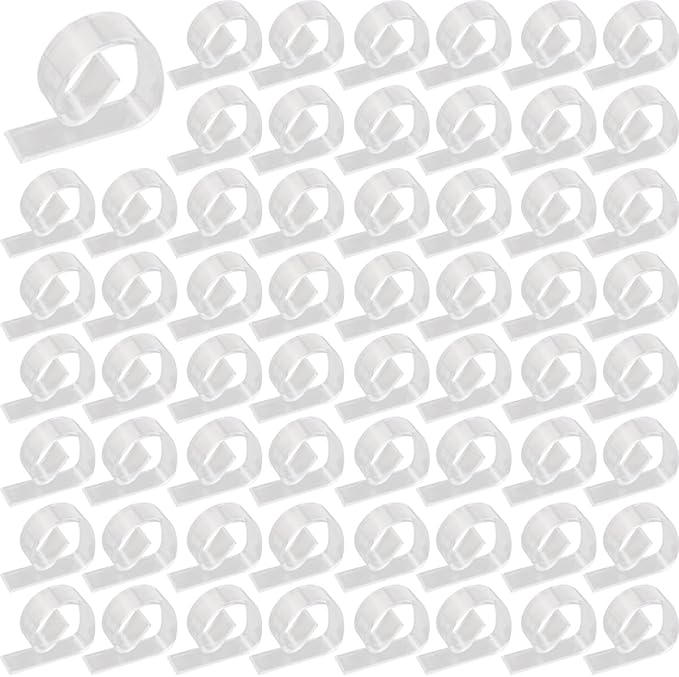 72PCS Transparent Clear Tablecloth Clips, Plastic Table Cloth Clips，Windproof Table Cover Holder Clamps，Table Cloth Holder for Christmas Home Wedding Party Indoor Outdoor Camping Picnic (72)