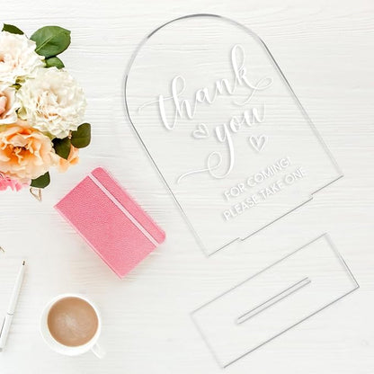 Wedding Sign，Thank You For Coming Sign，Kids Wedding Activities Acrylic Plaque, Wedding Favors For Kids, Please Help Yourself Sign, Wedding Signs For Ceremony And Reception 5 x 7 Inch (White)