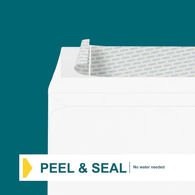 6x9 Open-Side Envelopes - 15 Pack - White, Self-Seal, Peel & Seal Closure - 28 lb Paper - Plain - Business & Personal Use