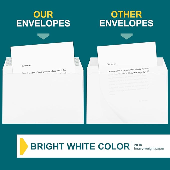 6x9 Open-Side Envelopes - 15 Pack - White, Self-Seal, Peel & Seal Closure - 28 lb Paper - Plain - Business & Personal Use