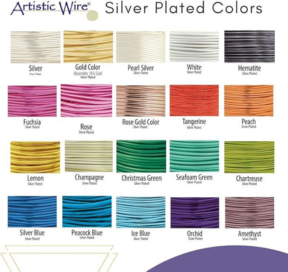 Artistic Wire, 24 Gauge Tarnish Resistant Colored Copper Craft Wire, Green, 20 yd
