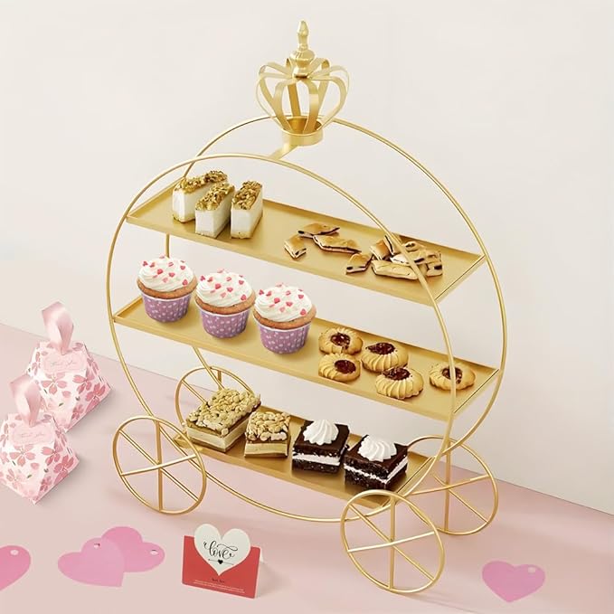 INNOVATIVE LIFE 3 Tier Cupcake Stand Cupcake Holder Candy Cookies Tiered Serving Tray Dessert Stand for Afternoon Tea Party Table Decoration