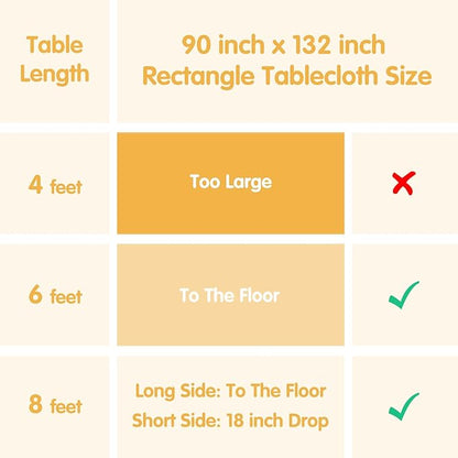 BRILLMAX 6 Pack White Tablecloths for 6 Foot Rectangle Tables 90 x 132 Inch - 6ft Rectangular Bulk Linen Polyester Fabric Washable Cloth Cover for Wedding Reception Banquet Birthday Party