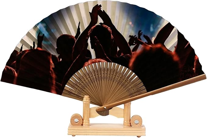 Decorative Folding Fans Personalized Fans Custom Fans Handheld Clack Fans for Line Dancing Customized with Picture Text, Fans Foldable for Line Dancing Wedding Saloon Cosplay Party Props