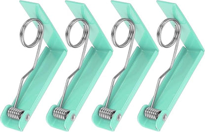 uxcell 4 Pack Tablecloth Clips, Stainless Steel Table Cloth Cover Clamps, 2.87" x 2.36" Windproof Holder Clips for Home Party Picnic Wedding Camping Dining Tables, Green