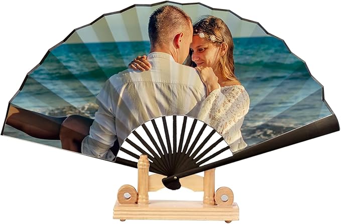 Decorative Folding Fans Personalized Fans Custom Fans Handheld Clack Fans for Line Dancing Customized with Picture Text, Fans Foldable for Line Dancing Wedding Saloon Cosplay Party Props