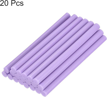 uxcell 20pcs Hot Glue Sticks for Glue Gun 7mm/0.27-inch x 4-inch Mini Hot Melt Adhesive Glue Stick Light Purple