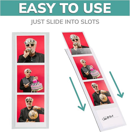 pbf PHOTO BOOTH FRAMES 2x6 Magnetic Picture Frames for Refrigerator | 2 x 6 Clear Magnetic Vinyl Frames for Photo Strips for Fridge (10-Pack)