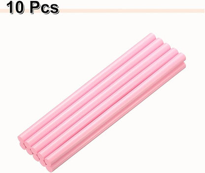 HARFINGTON 10pcs Hot Glue Sticks 0.43" Dia x 9.84" Long EVA Mini Hot Melt Adhesive Glue Stick for Hot Melt Gun Wood Plastic Glass Flowers Fabrics Foam, Pink