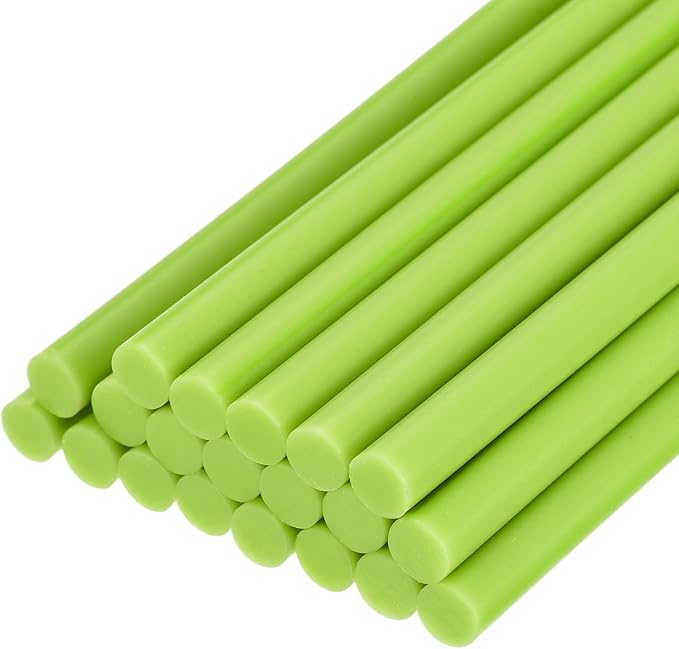 uxcell 20pcs Hot Glue Sticks for Glue Gun 11mm/0.43-inch x 8-inch Mini Hot Melt Adhesive Glue Stick Bright Green