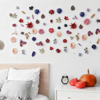 XunYee 6 Pcs 35.4 ft Flower Garlands Hanging Wildflower Backdrop Decoration Artificial Floral Garlands Fake Flower Vines Faux Silk Decor for Halloween Fall Wedding Garden Wall Arch (Autumn)