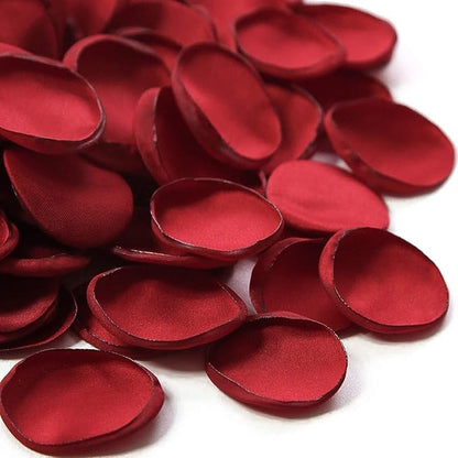 Floroom 300pcs Rose Petals Dark Red Faux Silk Flower Petals for Wedding Flower Girl Basket Aisle Scatter Dinner Table Centerpieces Party Confetti Bridal Shower Romantic Night Decoration