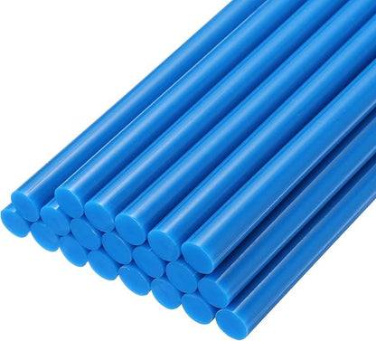 uxcell 20pcs Hot Glue Sticks for Glue Gun 7mm/0.28-inch x 8-inch Mini Hot Melt Adhesive Glue Stick Blue