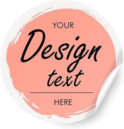 Custom Stickers Personalized Labels - Customized Stickers with Any Design Image Logo Text,Custom Thank You Label Stickers,Custom Stickers for Business Logo,100 Labels (Circle,4.5"x4.5")