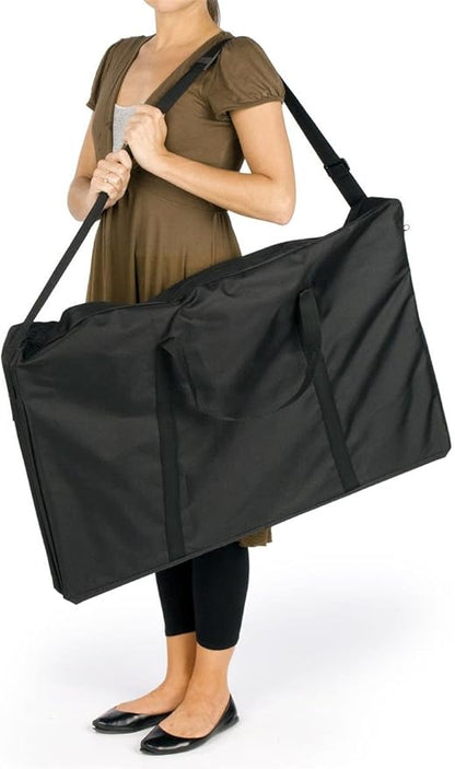 3-Panel Tabletop Display Board, 54 x 30 - Black and Gray Hook & Loop-Receptive Fabric, for Exhibitions and Trade Shows