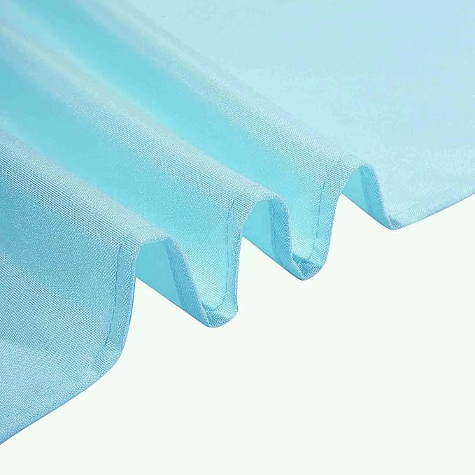 Efavormart 90" Square Polyester Table Overlay for Wedding Kitchen Dining Events - Blue