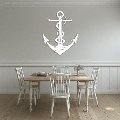 XXQ Anchor Wall Decor - Antique Metal Anchor for Bedroom & Living Room - 12" x 19" / 31 x 47cm