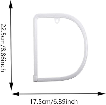 ENUOLI LED Blue Neon Letter Signs Night Light Battery or USB Operated LED Marquee Letters Neon Art Decorative Lights Wall Decor for Children Baby Room Christmas Wedding Party Decoration(D)