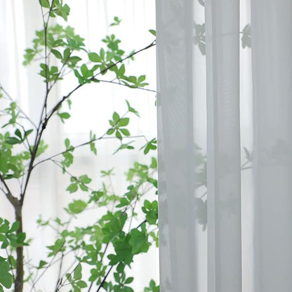L&TEC Window Light Gray Sheer Curtains 90 Inches Long 2 Panels Sheer Curtain Basic Rod Pocket Panel for Bedroom Children Living Room Yard Kitchen (Light Gray, 52" W x 90" L | 2 pcs)
