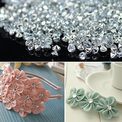 10000 pcs/Pack Wedding Table Scatter Confetti Crystals Acrylic Diamonds Vase Fillers 4.5 mm Rhinestones for Wedding, Bridal Shower, Vase Beads Decorations (Light yellow)