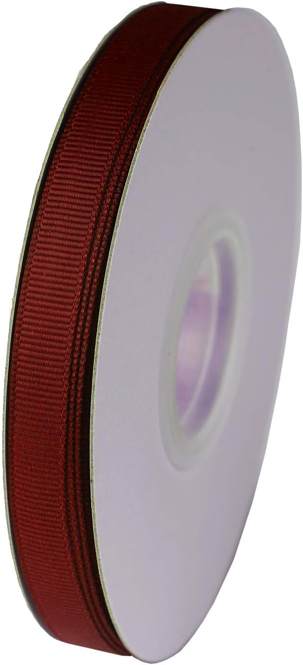 ITIsparkle 3/8" Inch Grosgrain Ribbon 50 Yards-Roll Set for Gift Wrapping Scrap Books Party Favor Hair Braids Baby Shower Decoration Cake Decoration Floral Arrangement Craft Supplies, Burgundy 277#