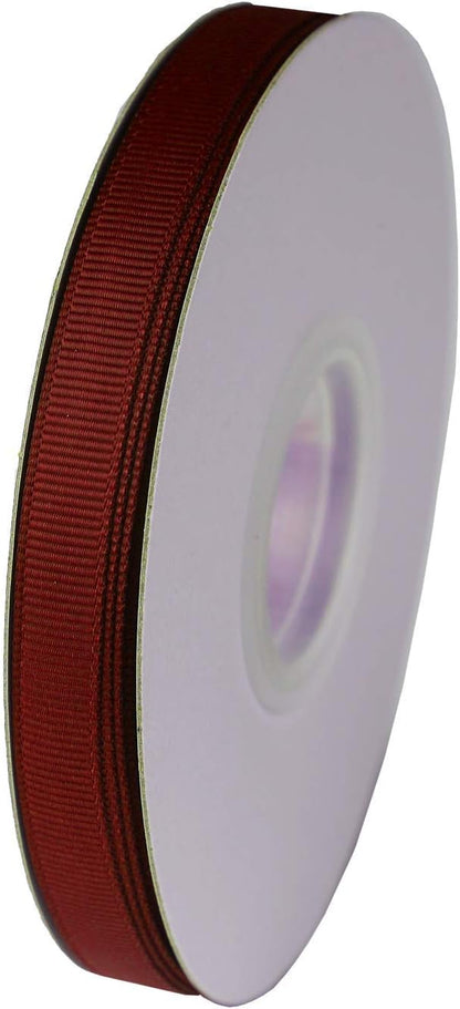 ITIsparkle 3/8" Inch Grosgrain Ribbon 50 Yards-Roll Set for Gift Wrapping Scrap Books Party Favor Hair Braids Baby Shower Decoration Cake Decoration Floral Arrangement Craft Supplies, Burgundy 277#