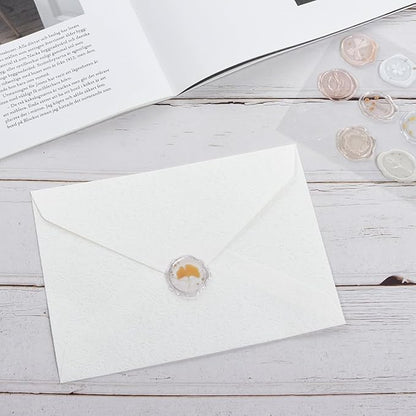30 Pieces A6 Envelopes with 30 Seal Stickers, 6.32 x 4.45 inch Envelopes for 4 x 6 Wedding Invitation Cards, Greeting Cards, Graduation, Birthday Party Invitations, White.