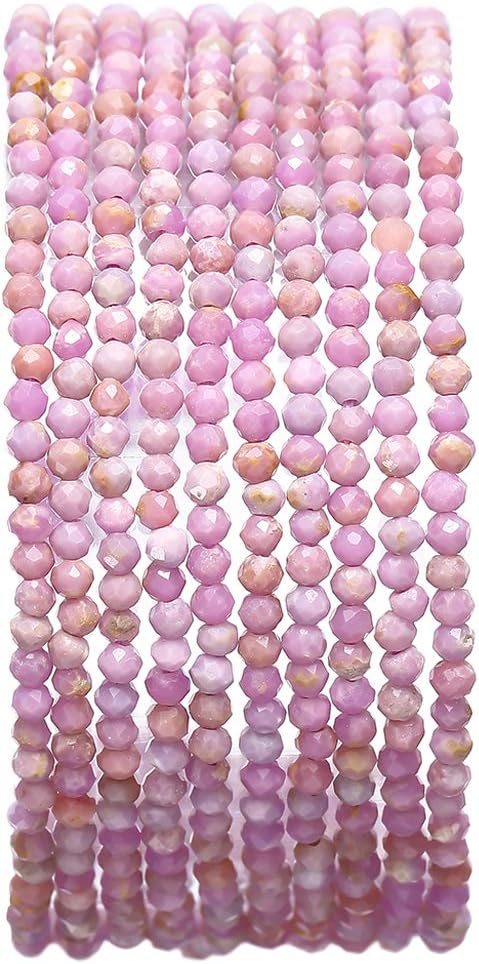 Faceted Natural Purple Micas Stone Round Loose Semi Gemstone Beads for Jewelry Making 2-2.5mm 38cm
